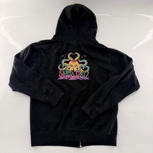 Santa Cruz Skateboard Original Black Zip Up Hoodie Women’s Octopus